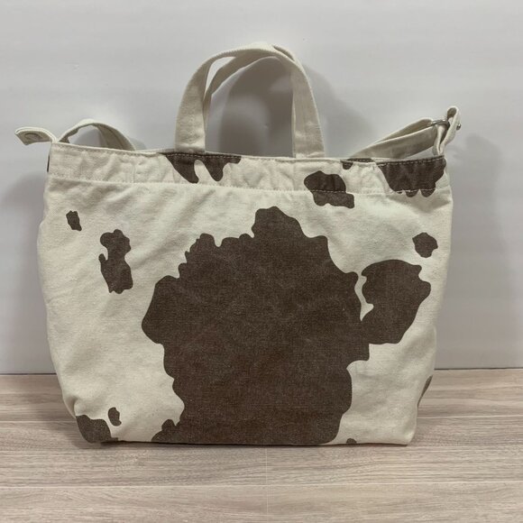 BAGGU Handbags - Baggu Canvas Cow Print Horizontal Duck Tote Bag Crossbody